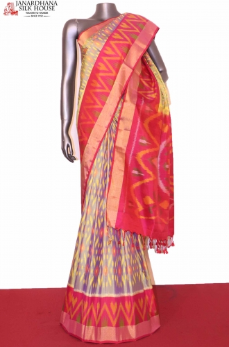 Designer Ikat Soft Silk Saree